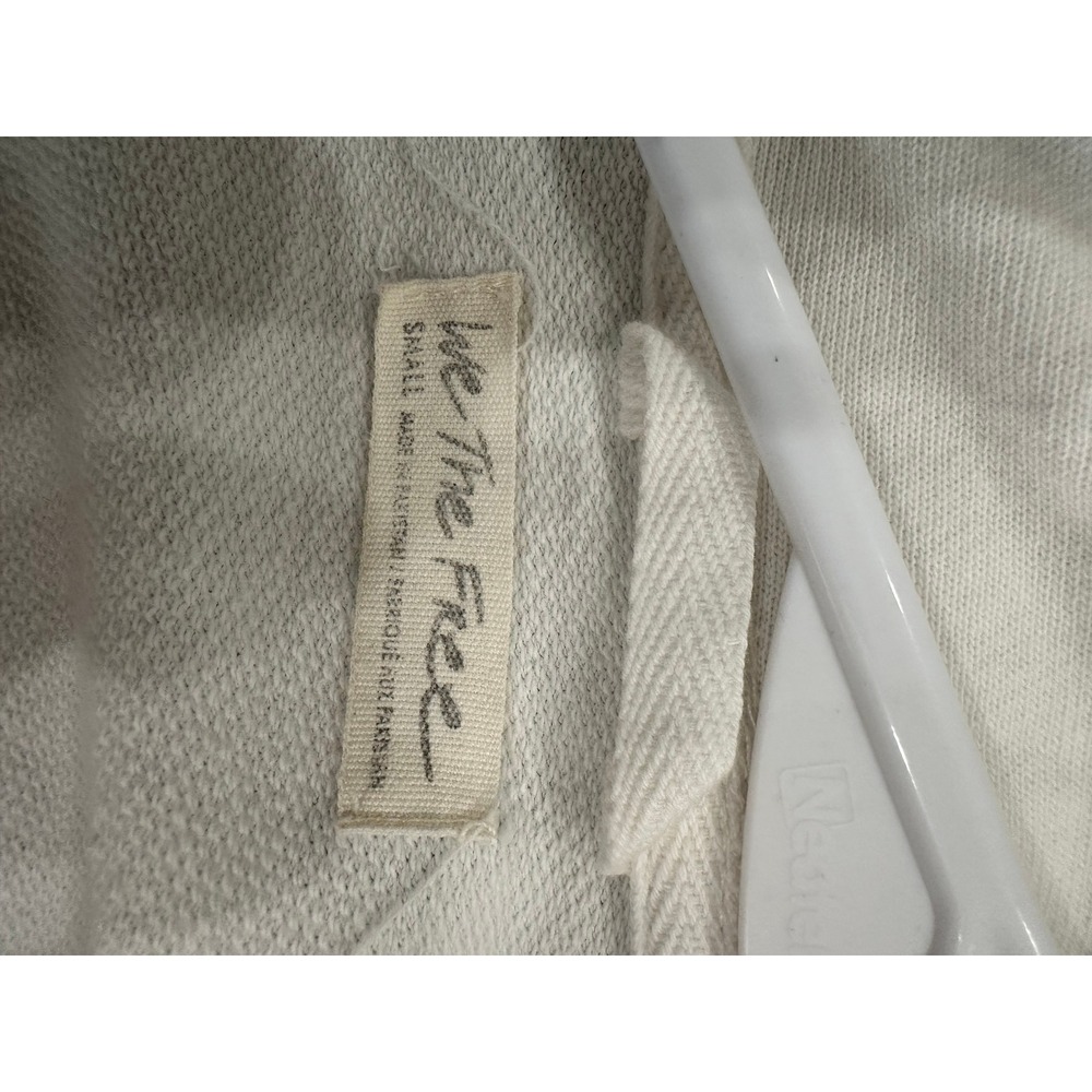 We The Free Free People White Cropped Cotton Shacket Jacket Small OB1125206 - Picture 2 of 10